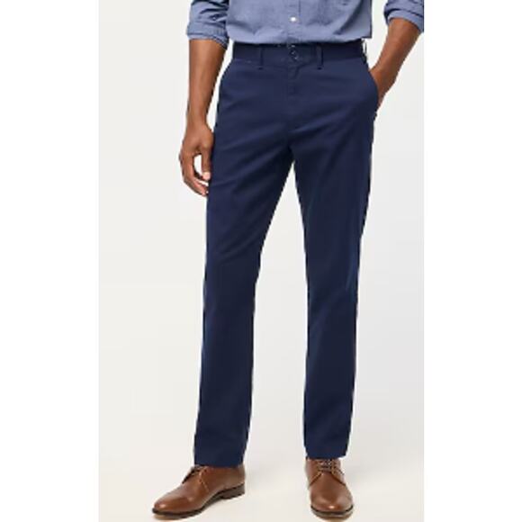 J.Crew Factory Mens Straight Fit Flex Chino Pants Size 32x30 Navy Blue Career - Picture 1 of 9